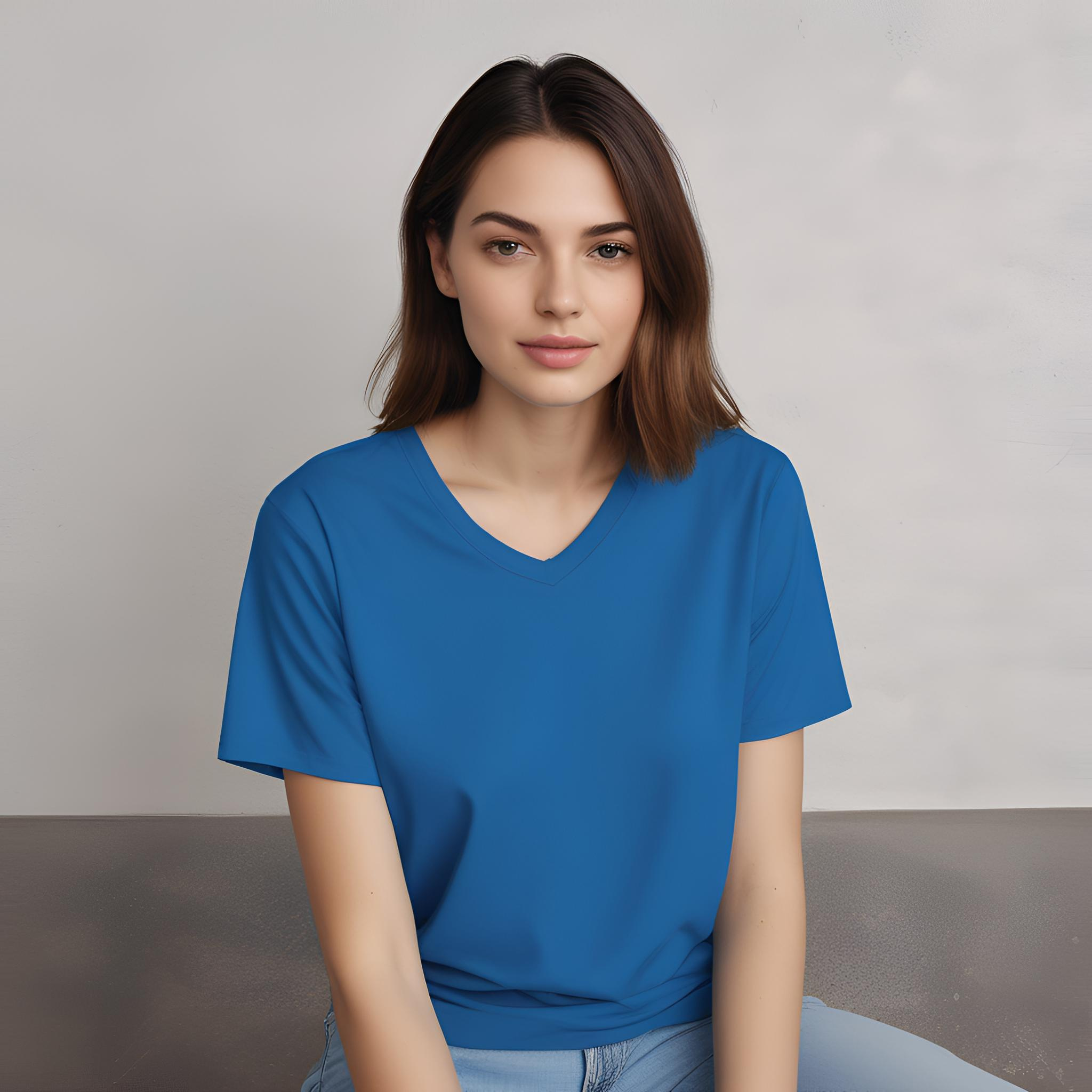 Herren V-Neck T-Shirt mit Frischewirkung