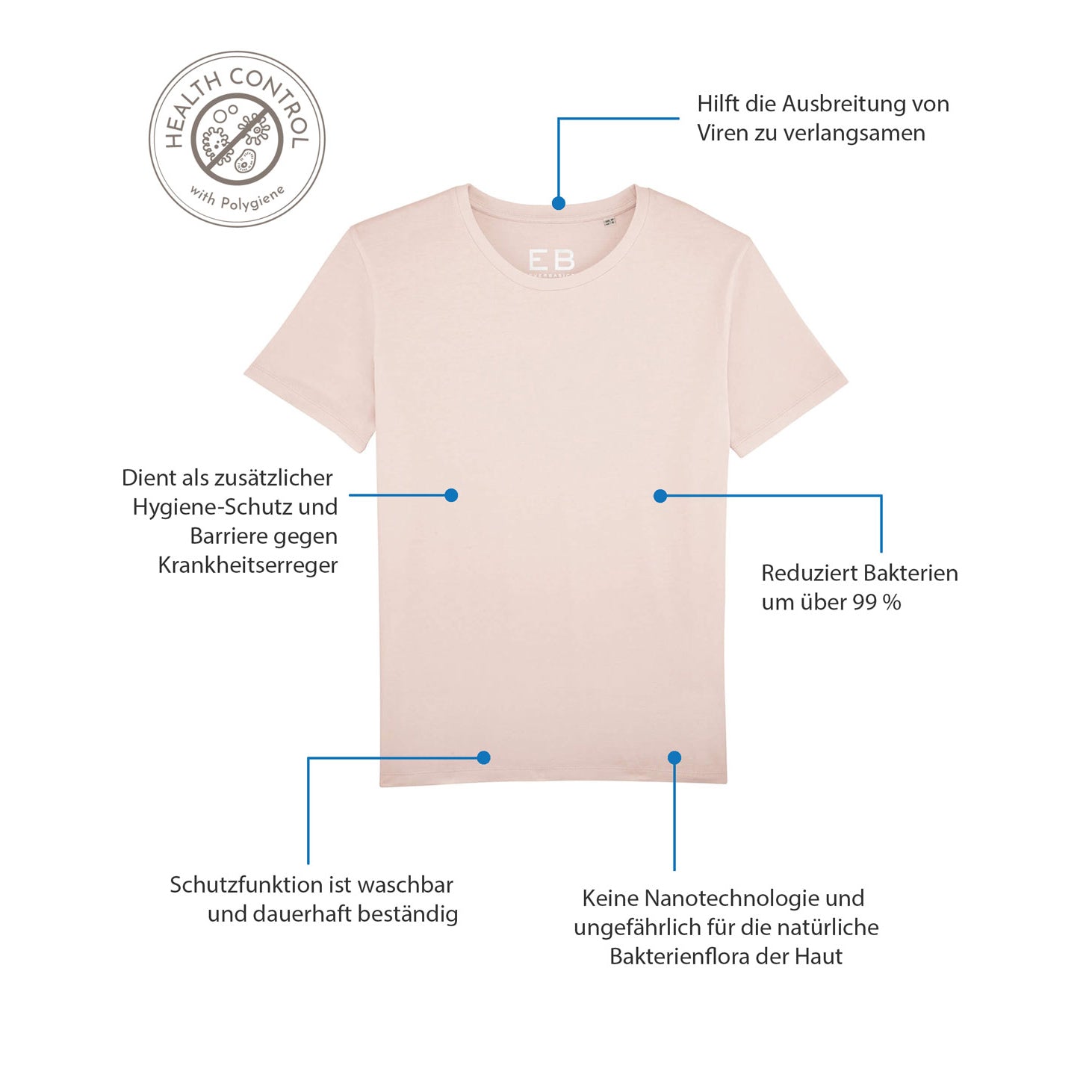 T-Shirt Herren Rundhals - Frischewirkung