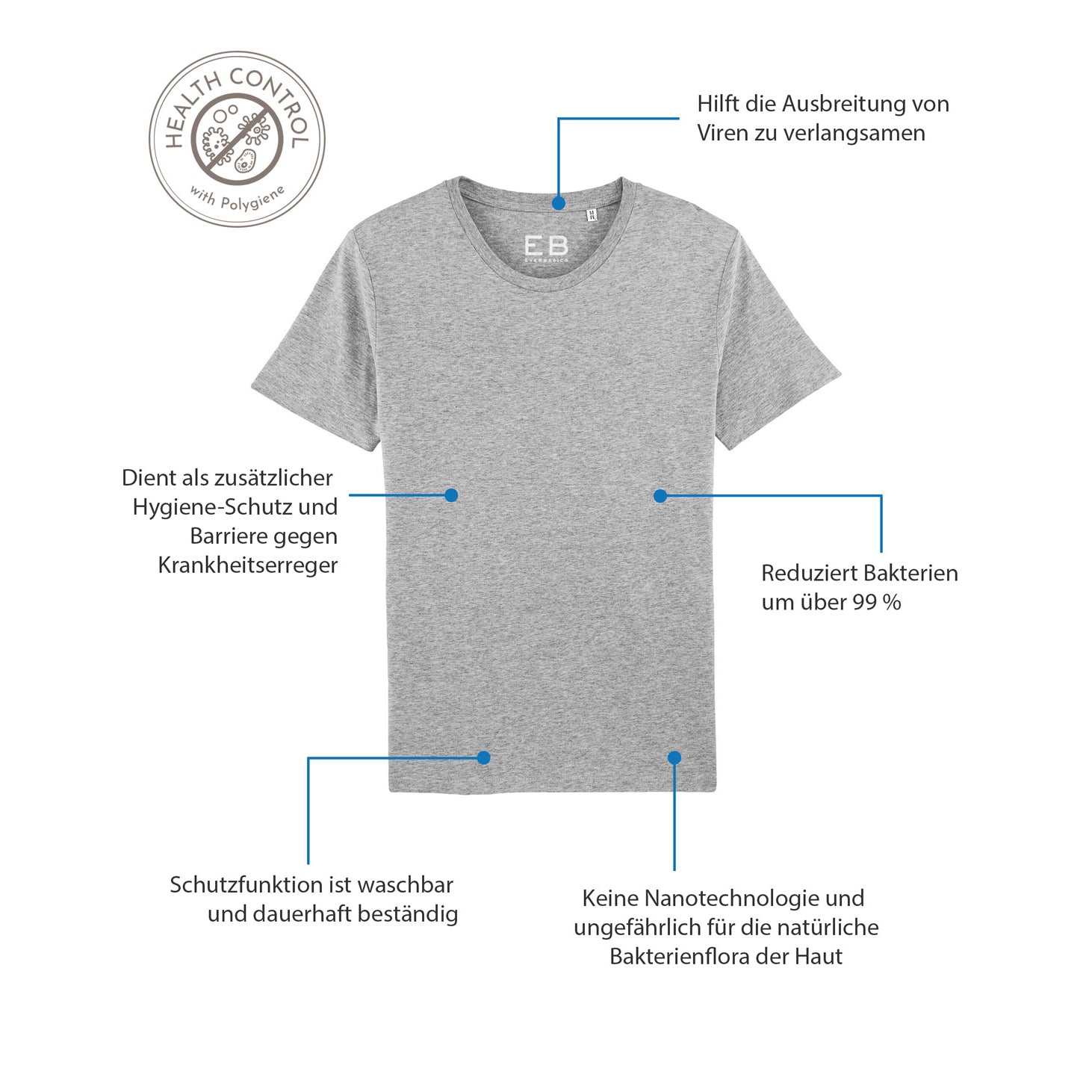 T-Shirt Herren Rundhals - Frischewirkung